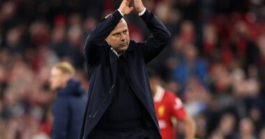 Arne Slot hailed the 'incredible' Anfield atmosphere after Liverpool's win over Brighton