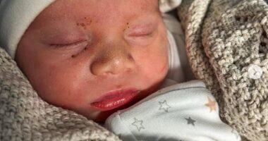 Ashley Cain has welcomed his third child - a son named Atlas Diamond Cain