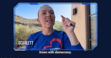 'Down with democracy,' Johansson cheers in the bizarre campaign ad