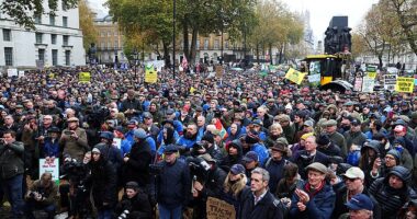 Clarkson was amongst at least 10,000 farmers in London today