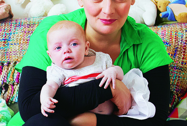 Bryony with her daughter Edie - her only child whom she says is 'perfection'