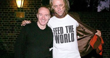 Listeners tuning in to hear the revamped Band Aid 40 charity single have branded it a 'hot mess' and claimed the song has been 'absolutely ruined' [the song's creators Midge Ure and Bob Gelfof in 2004]