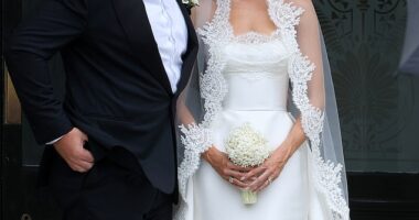 Bernadette Fahey and fiancé Jordan Sukkar have married at a star-studded ceremony in Sydney. Both pictured