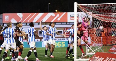 Tamworth knocked Huddersfield Town out of the FA Cup on Friday after beating them 1-0