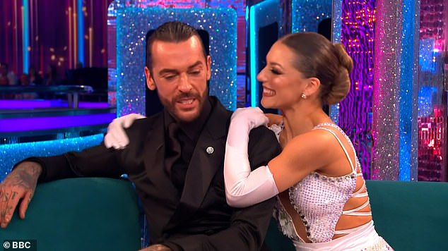 Last week, when Pete and Jowita were saved from Strictly elimination by the public vote, she was seen stroking his arm repeatedly during an interview