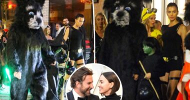 Bradley Cooper and Irina Shayk trick-or-treat with daughter Lea on Halloween