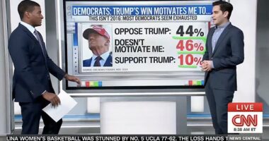 CNN's polling guru Harry Enten (right) described Democrats as 'exhausted' after President-elect Donald Trump's election win earlier this month