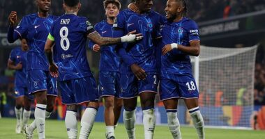 Chelsea netted six goals before half time as they beat Armenian minnows Noah 8-0
