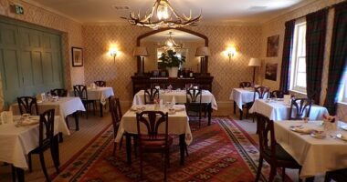 One of the visitor dining areas at the Balmoral estate where a seat was available for £250 at the launch party... before it promptly sold out