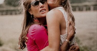 Cressida Bonas (pictured right) has opened up about the death of her half-sister Pandora Cooper Key (pictured left)