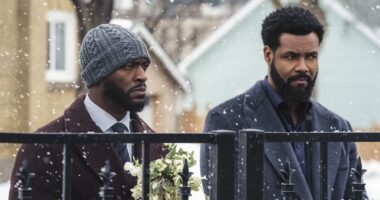 Aldis Hodge as Alex Cross, Isaiah Mustafa as John Sampson in Cross