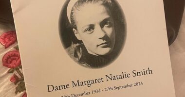 The funeral of beloved actress Dame Maggie Smith took place quietly on Monday at Mortlake Crematorium in Richmond, more than a month after her passing. Guests were invited to arrive at 4pm, where they were welcomed into a ceremony described by one attendee as 'beautiful,' warm, and full of laughter