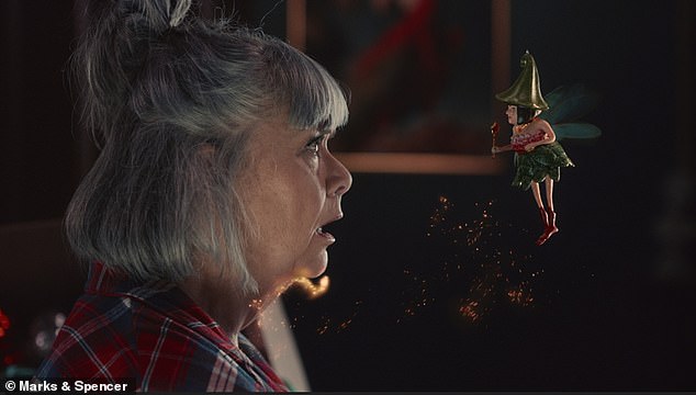 Marks & Spencer's Christmas advert, which is out today, sees the return of Dawn French 's fairy character from last year's campaign - this time starring alongside her voice actor
