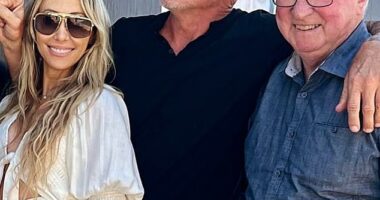 Dominic Purcell has penned a heartbreaking tribute to his late father, Phil Myrtvedt, four years after the death of his mother Maureen. The 54-year-old Prison Break star's father tragically died in April, while his mother passed away in February 2020. Pictured with Tish Cyrus (left)