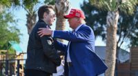 Donald Trump and Elon Musk 's 'bromance' has captivated the world, but body language expert Judi James warns there could be a 'power battle brewing' if Trump no longer wants to share the spotlight with his so-called First Buddy and Musk refuses to 'back down from this political honeymoon period'. Trump and Musk are pictured Tuesday at a SpaceX launch