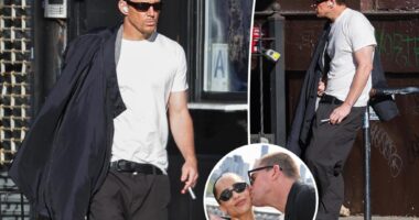 Downcast Channing Tatum spotted smoking cigarette after Zoë Kravitz split