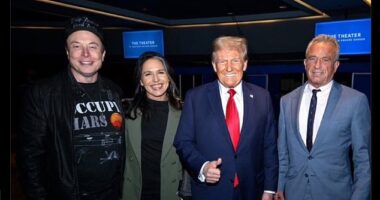 Elon Musk shared the awkward 'truth' behind the photo that he, Tulsi Gabbard, Donald Trump and Robert F. Kennedy Jr. were all once Democrats - some more recently than others