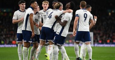 England won promotion to the top tier of the Nations League by beating Ireland on Sunday