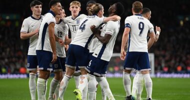 England won promotion to the top tier of the Nations League by beating Ireland on Sunday