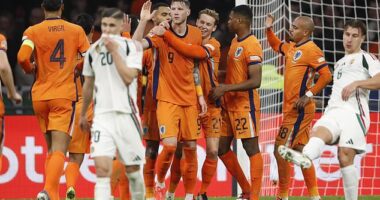 A Netherlands striker was criticised for celebrating in light of a rival coach collapsing prior
