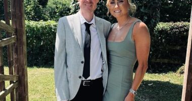 Steph Houghton's husband Stephen Darby (left) was diagnosed with MND in 2018