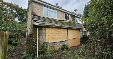 The four bedroom house in Calmore, Southampton, Hampshire, is described as 'requiring renovation throughout'