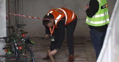 A year eight student is in a 'serious but stable' condition after falling through a balcony at St Kevin's College in Toorak, Melbourne, at 11:20am on Friday