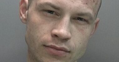 Raimondas Jakstas, 26, was imprisoned in his native Lithuania for beating a man to death. He came to the UK and threatened a neighbour with a knife
