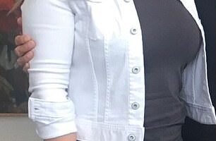 Victoria English was trapped in a 'vicious cycle' of going to bed after a bottle of red and a 'belly full of junk' (she is pictured here before her weight loss)