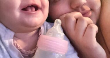 Kimberly Walsh from Surrey was dismayed when she was told her daughter Amelia's first birthday would cost £500 -  but the mother from Surrey ended up saving hundreds of pounds by doing it herself
