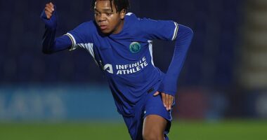 Chelsea have been left furious after Liverpool snatched highly- rated youngster Rio Ngumoha (pictured)