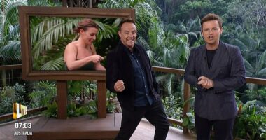 I'm A Celeb hosts Ant and Dec left viewers in hysterics after they poked fun at campmate Coleen Rooney's infamous Wagatha Christie trial just seconds into the new series on Sunday