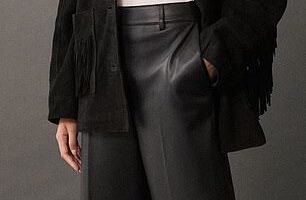 Wideleg leather-effect trousers from shop.Mango.com ( £49.99, shop.mango.com)