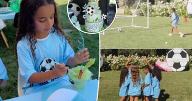 Inside Dream Kardashian's soccer-themed 8th birthday party