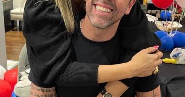 Edu and his wife Paula (top) have been married for 21 years after tying the knot while he was still playing for Arsenal