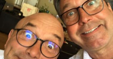 Amid rows, weddings, and onscreen spats, John Torode (right) and Gregg Wallace (left) appear have endured a tumultuous relationship over the years (pictured in 2017)