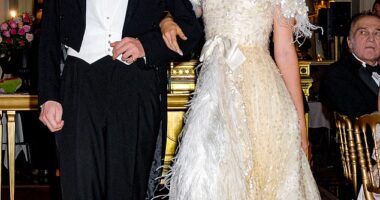 Lily Collins , 35, who made her debut in 2007, accompanied by now Tatler editor Richard Dennen
