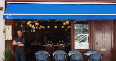 Restaurant owner Nima Safaei (pictured outside his London establishment 40 Dean Street) is now considering offering smaller sizes to avoid losing any potential customers who are on the weight loss drug