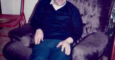 'Two days before Christmas 1975, Ronnie appeared on our doorstep. Someone had given him a frozen chicken he did not know what to do with and, for some reason, he had remembered me and found out where I lived.' Pictured: A young Ronnie Lockwood