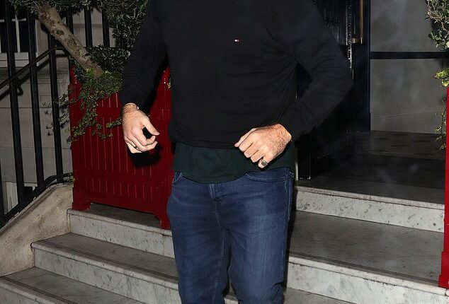 James Haskell showed off his hair transplant on Monday evening as he led the stars departing from a swanky private members' club in London
