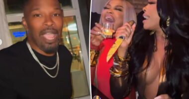 Jamie Foxx parties with Phaedra Parks, Cynthia Bailey and Porsha Williams in Miami