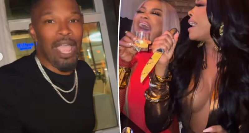 Jamie Foxx parties with Phaedra Parks, Cynthia Bailey and Porsha Williams in Miami
