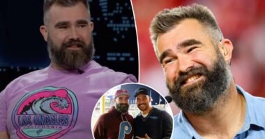 Jason Kelce announces new ESPN late-night talk show during 'Jimmy Kimmel Live!' appearance
