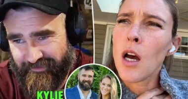 Jason Kelce reacts to wife Kylie withholding sex after he gave a fan 'dumbass' advice