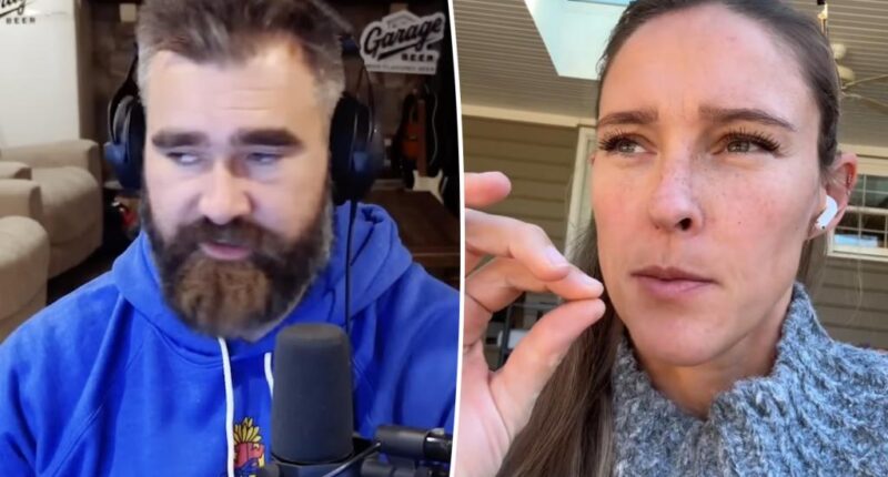 Jason Kelce's wife scolds him for 'f--king exposing' her dishwashing habits