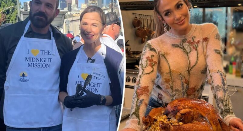Jennifer Lopez shows Thanksgiving as Ben Affleck celebrates with Garner