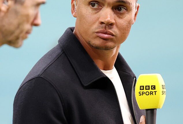 Jermaine Jenas, 41, was sacked by the BBC, , where he worked on Match Of The Day and The One Show, earlier this year after sending explicit texts to two female employees