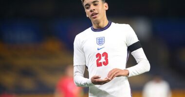 German-born Jamal Musiala played for England in the U15, U16, U17 and U21 age groups