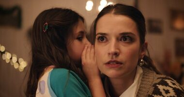 During the joyful advert, the lead character Sally (pictured right) races into a John Lewis' Oxford Street flagship store just before closing time after leaving it a little late to find the right present for her sibling