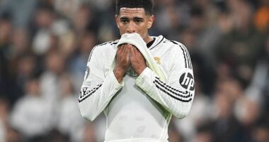 Jude Bellingham FINALLY ends his long Real Madrid goal drought - by doing what Thierry Henry said he was 'upset' with Kylian Mbappe over - but team-mates are in tears as injury crisis hits
